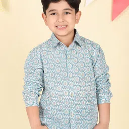 Fabindia Boys Floral Printed Casual Shirt-image-50