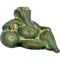 Exotic India Chola Green & Beige Lord Ganesha Religious Idol Showpiece-picture-34