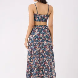 YURAA THE LABEL Printed Shoulder Straps Top With Skirt Co-Ords Set image 4