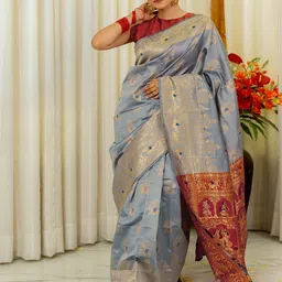 kalini MIRCHI FASHION Woven Design Zari Saree-picture-27