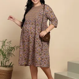 YASH GALLERY Floral Print Maternity A-Line Dress image 4