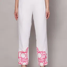 Pearls and Pastels Printed Linen Shirt With Trouser image 5