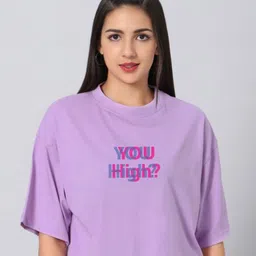 Besick Typography Printed Cotton Crop T-shirt-image-29