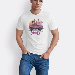 Seekbuylove Graphic Printed Round Neck Bio Finish Pure Cotton T-shirt image 5