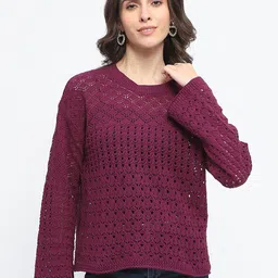 Madame Women Open Knit Pullover-picture-24