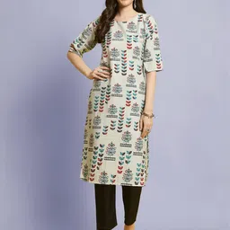 Ethnic basket Women Multicoloured Poly Crepe Kurta Sets-picture-23