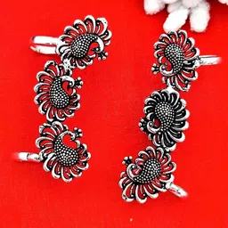 Yash Jewels Emporiums Silver Plated Oxidised Contemporary Ear Cuff-image-31