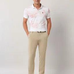 U.S. Polo Assn. Denim Co. Men Abstract Printed Polo Collar Cotton Slim Fit T-shirt image 3