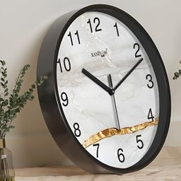 RANDOM Black & Grey Printed Contemporary Analogue Round Wall Clock-picture-3