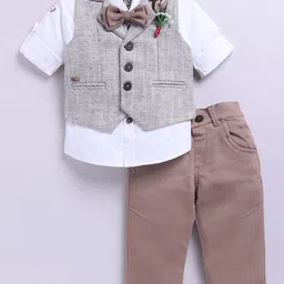 LITTLE COLLARS Boys 3-Piece Single-Breasted Suits-image-42