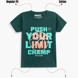 RASPY Boys Pack of 2 Printed Pure Cotton Bio Wash T-shirts image 5