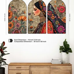 SAF Multicoloured MDF Other Wall Paintings image 3