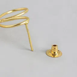 Anouk Gold-Plated Artificial Beads Beaded Floral Drop Earrings image 3