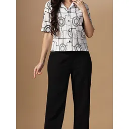 Moda Rapido Printed Shirt & Trousers Co-Ords Set image 2
