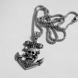 BLACK MAMBA Anchor Skull Pendants With Chains-picture-18
