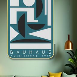 SAF Green & Black BAUHAUS Wooden Wall Art-image-92
