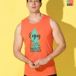 WOOSTRO Men Pack Of 2 Typography Printed Slim Fit Sleeveless T-shirt-image-24