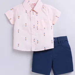 SNUGGLY MONKEY Boys Printed Shirt with Shorts image 1