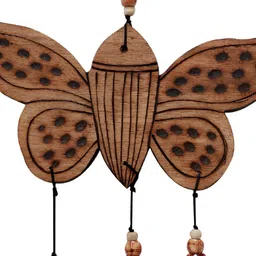 Unravel India Brown & Black Butterfly Motif Windchime With Embedded Bells image 5