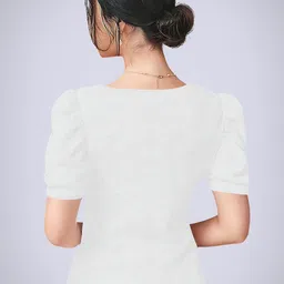 dream beauty fashion Dream Beauty Women Fashion Puff Sleeve Top image 5