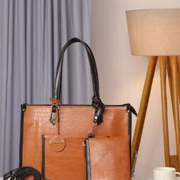 Bagsy Malone Animal Textured PU Structured Tote Bag with Quilted-picture-26
