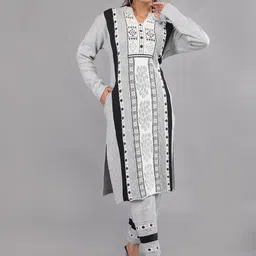 TYSORT Women Floral Regular Beads and Stones Kurta with Palazzos-picture-38