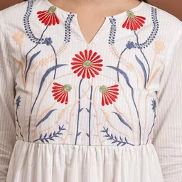 CORSICA Floral Embroidered Crepe Fit & Flare Dress image 3