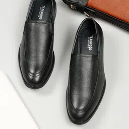 Teakwood Leathers Men Textured Leather Formal Slip-On Loafers-picture-22