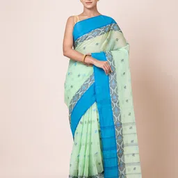 PUKU Ethnic Motifs Pure Cotton Saree-picture-36