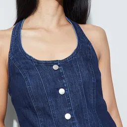 Ginger by Lifestyle Halter Neck Cotton Crop Top image 4