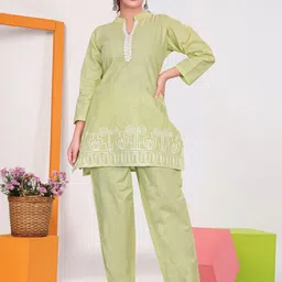 Racnos Embroidered Cotton Co-Ord Set-picture-19