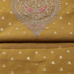 Meena Bazaar Floral Embroidered Sequinned Work Unstitched Dress Material image 2