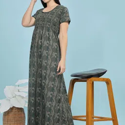 9shines Label Women Abstract Printed Maxi Nightdress-picture-12