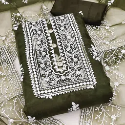 Maroosh Embroidered Organza Unstitched Dress Material-picture-51