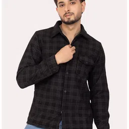 AVANGARD Checked Spread Collar Smart Casual Shirt-picture-40