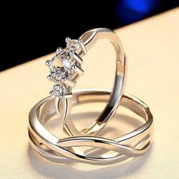 Ringzinnie Set Of 2 Sterling Silver Adjustable Finger Rings-picture-32