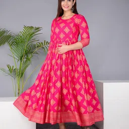 outfit 4 you Women Ethnic Motifs Printed Anarkali Kurta image 3