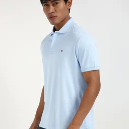 Tommy Hilfiger Men Solid Polo Collar Cotton T-shirt image 3