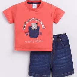Dollar Boys Printed Round Neck Short Sleeves T-Shirt With Shorts-picture-23