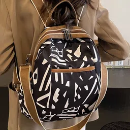 LULU & SKY Women Graphic Printed Zip Backpack image 5