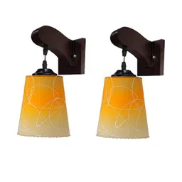 Somil Premium Designer Glass Wall / Night Lamp Elegant & Stylish Dcor Accent for Modern Interiors, Color- Yellow, White, Size:- 20 X 25 X 22.5 CM-image-48