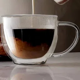 TASKHOUSE Transparent Glass Cup With Handle-200 ml image 3