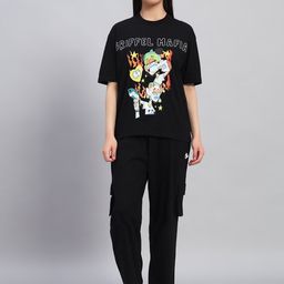 GRIFFEL Printed Oversized Pure Cotton Co-Ords-picture-32