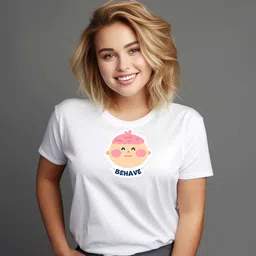 SALUJA FABRICS Women Printed Applique T-shirt-picture-33