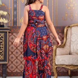 BAESD Girls Paisley Printed A-Line Kurta With Sharara image 2