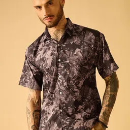 AKS Men Standard Semi Sheer Printed Casual Shirt-image-5