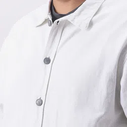 Urbano Plus Men Plus Size Spread Collar Solid Denim Jacket image 2