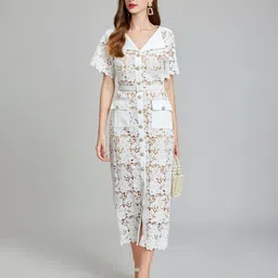 JC Collection Floral Print Flared Sleeve Midi Dress-picture-24