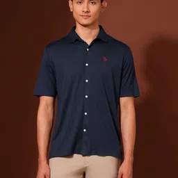 U.S. Polo Assn. Men Solid Tailored Fit Casual Shirt image 4