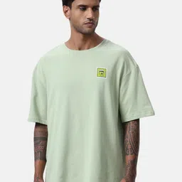 WROGN Men Graphic Printed Round Neck Cotton Oversized T-shirt image 1